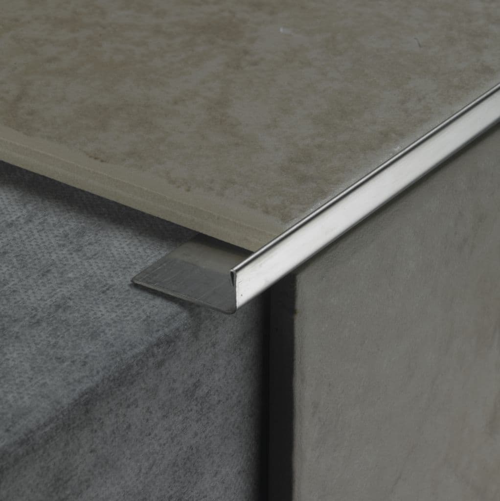 Tile Rite Square Listello - 10mm Stainless Steel Effect