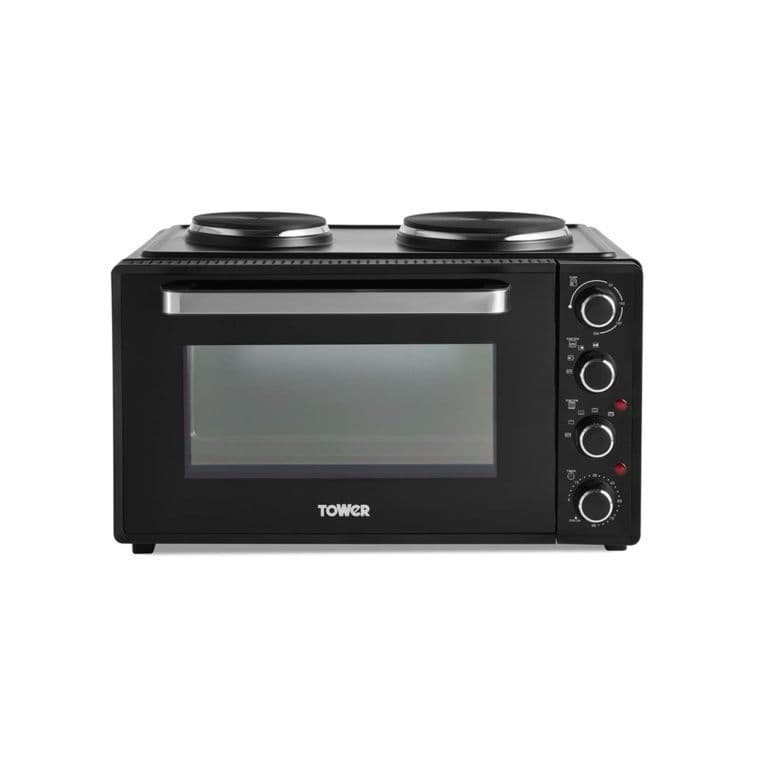 Tower Black Mini Oven With Hot Plates - 42L