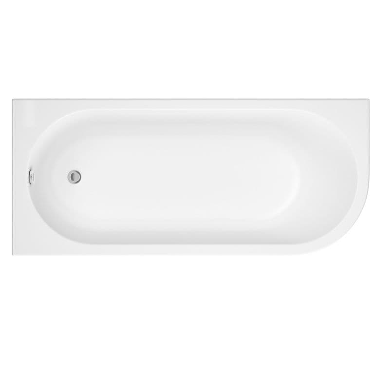 Trojan J Shape Bath - Left Hand 750 x 1700mm