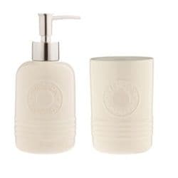 Typhoon Soap Dispenser & Tumbler - Cream