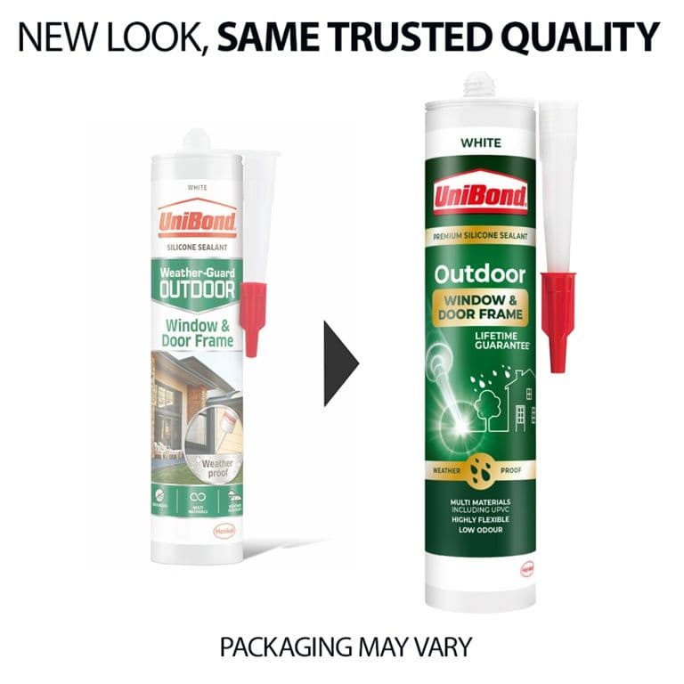 UniBond Outdoor Window & Door Frame Sealant Cartridge - 392g White