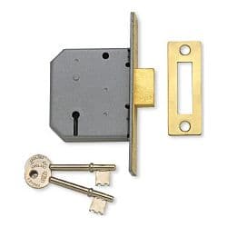 Union 3 Lever Mortice Deadlock - Satin Chrome 2.5"