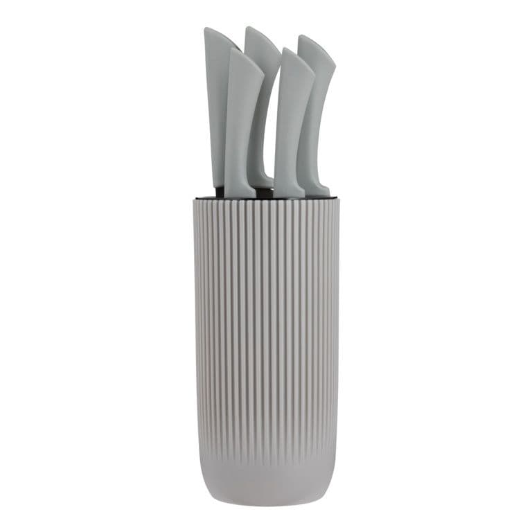 Viners Everyday Grey Ripple Knife Block - 5 Piece
