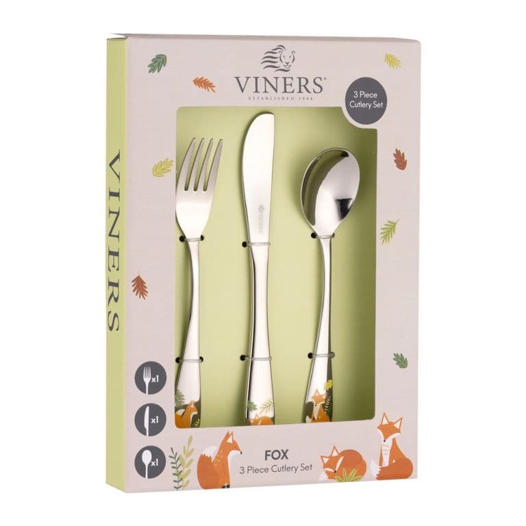 Viners Fox Kids Cutlery Set Gift Box - 3 Piece