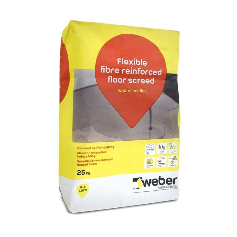 Weber Flexible Floor Levelling Compound 25kg - Grey