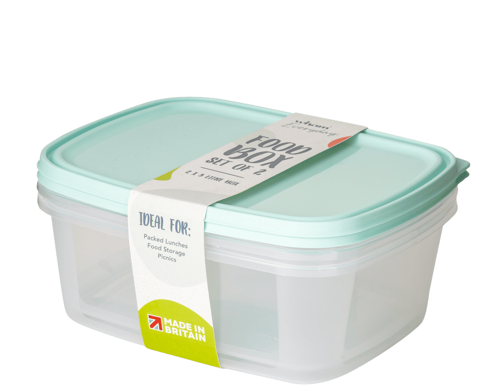 Wham Everyday Clear Food Boxes Set 2 - 3L