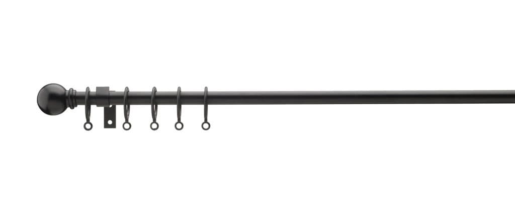 Woodside Extending Pole Ball Finial - Black
