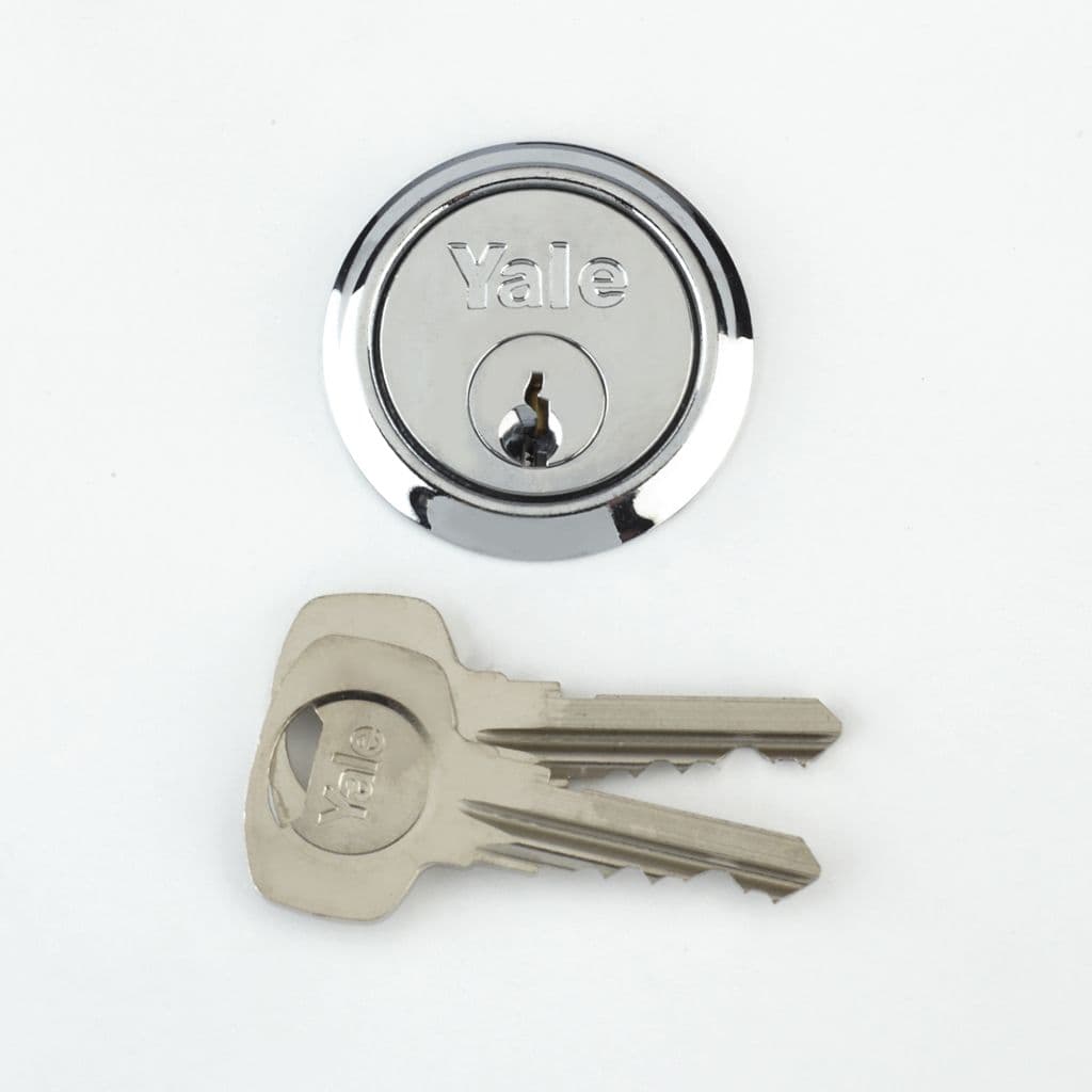 Yale Replacement Rim Cylinder - Satin Chrome Polished