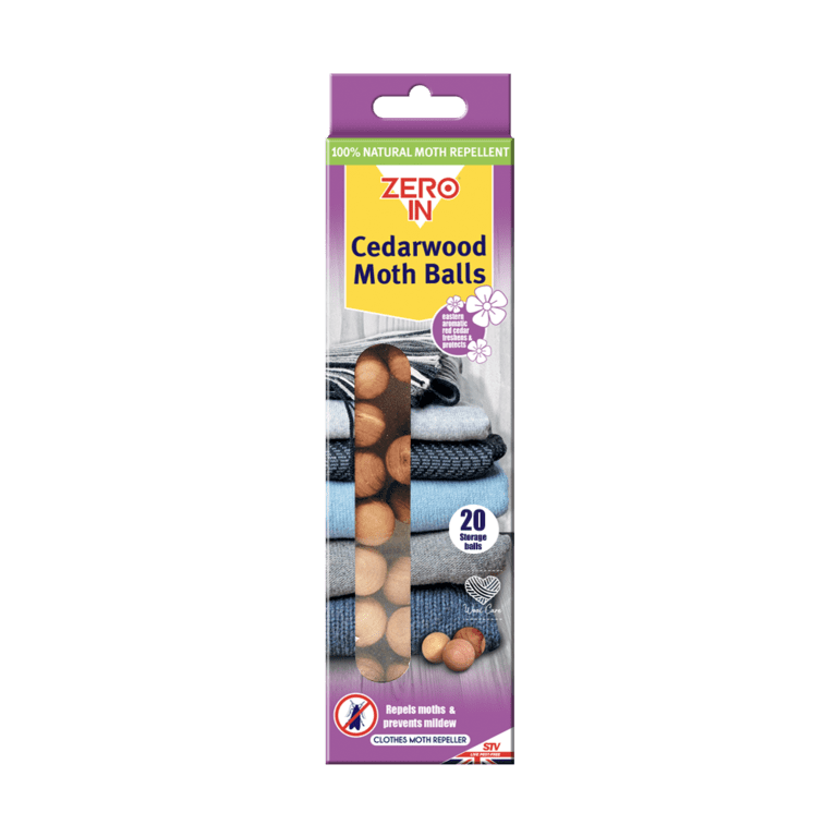 Zero In Cedarwood Clothes Moth Repeller Balls - Pack 20