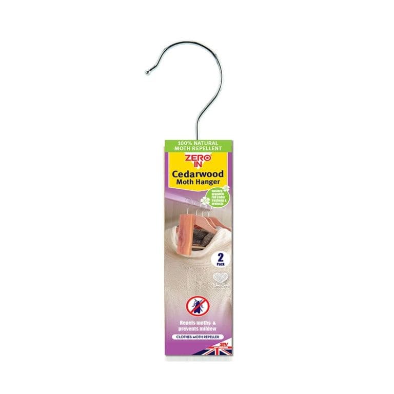 Zero In Cedarwood Moth Hangers - Pack 2
