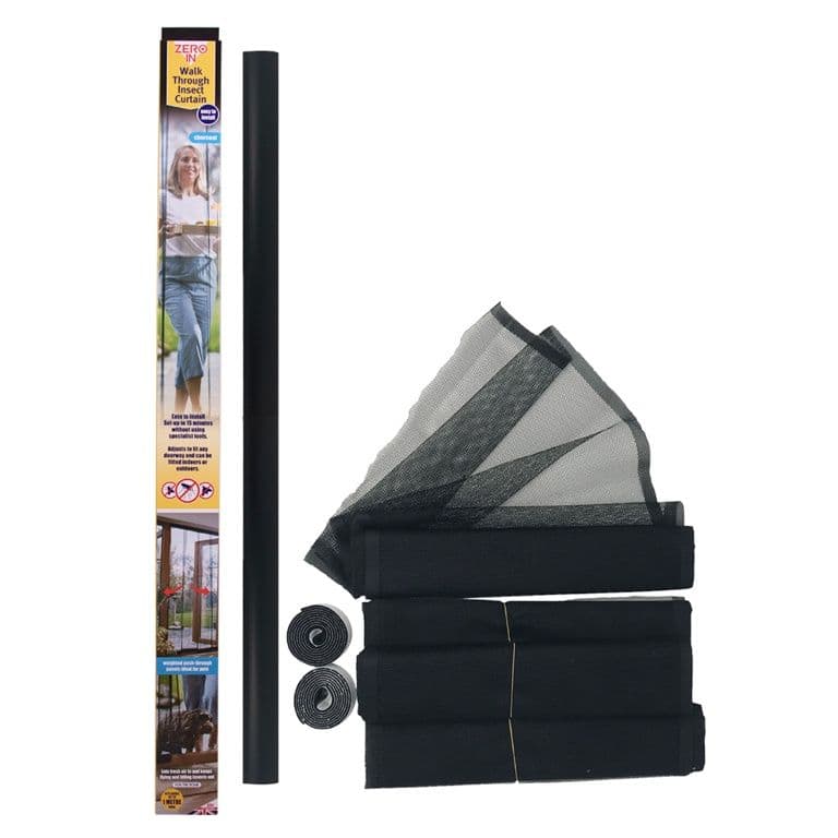Zero In Doorway Insect Curtain - Charcoal