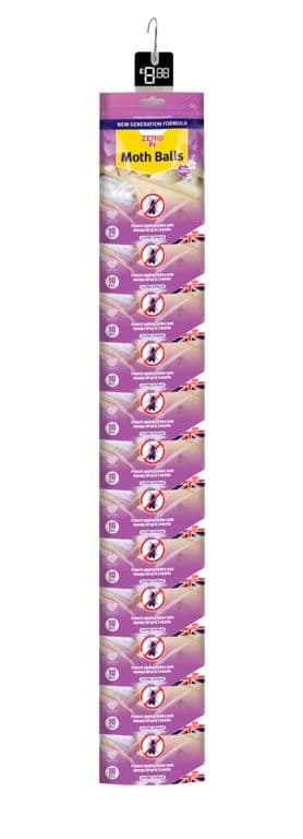 Zero In Moth Balls 10 Sachet - Clip 24