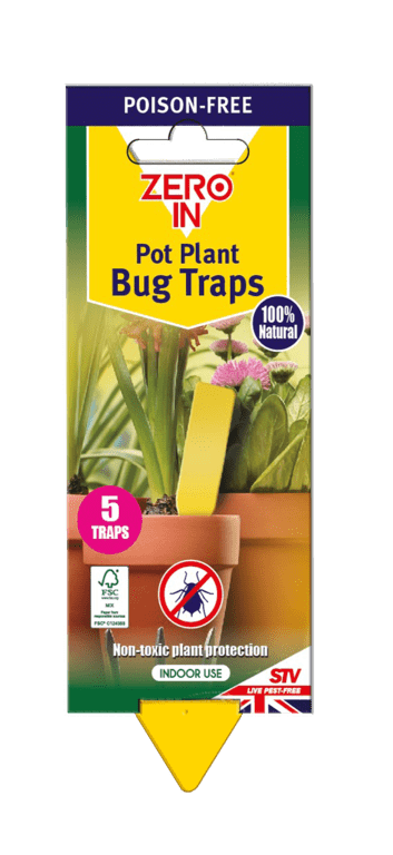 Zero In Pot Plant Bug Traps - 5 Pack