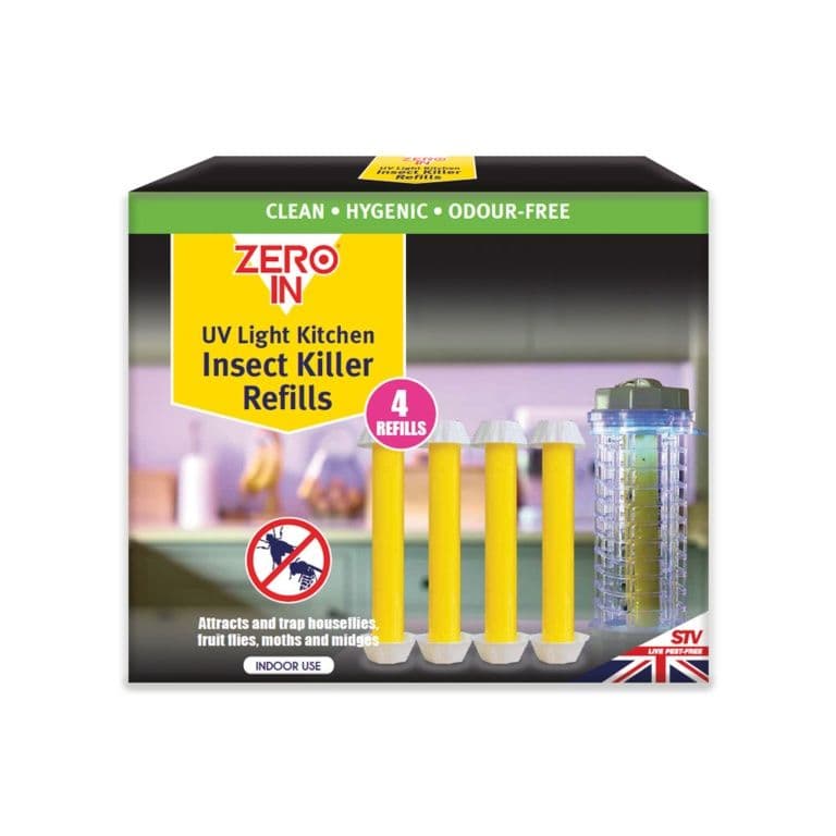 Zero In UV Light Kitchen Insect Killer Refills - Pack 4