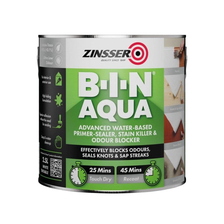 Zinsser B-I-N Aqua Primer Sealer Stain Killer - 2.5L