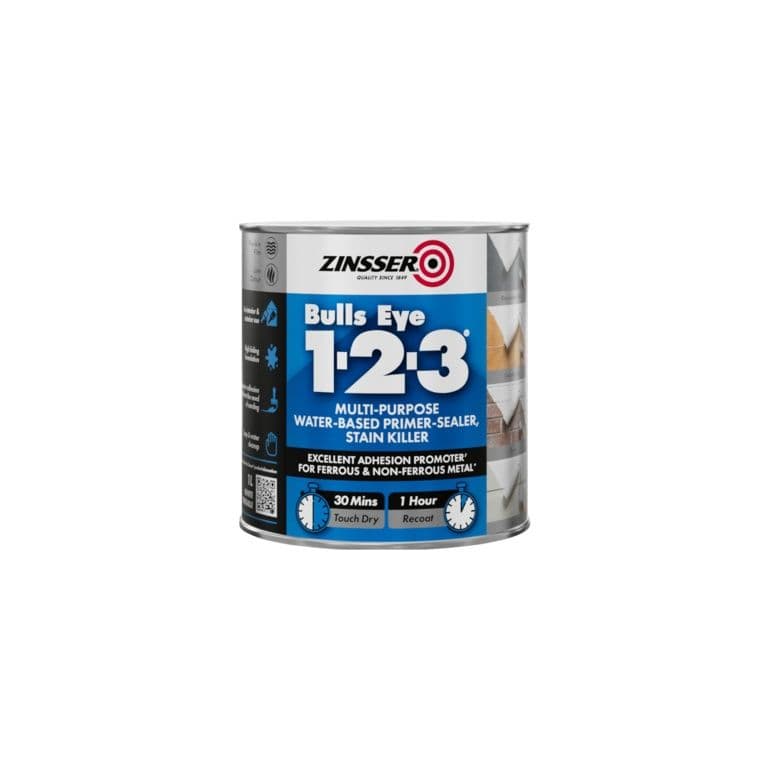 Zinsser Bullseye 1-2-3 Water Based Primer Stain Killer - 1L